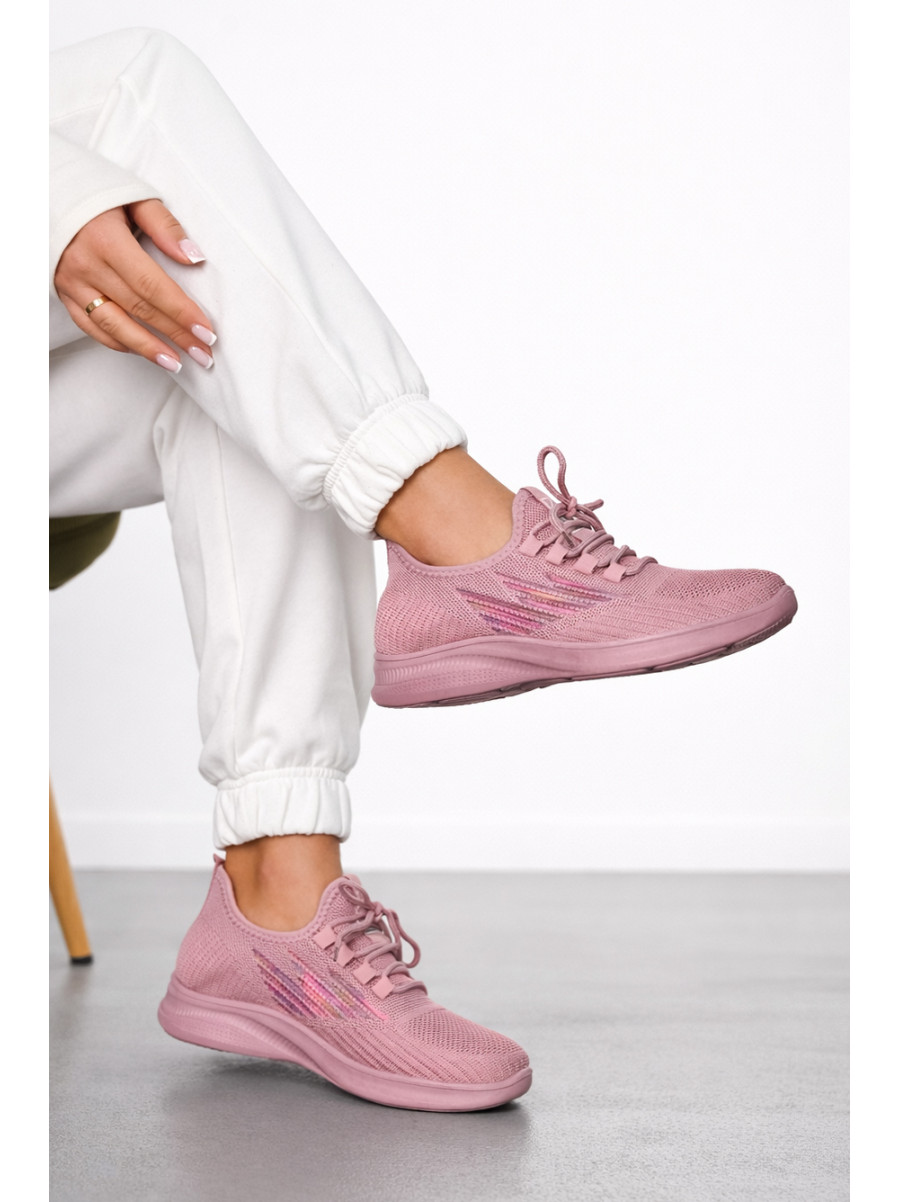 Кроссовки женские розового цвета Уценка м88-8 211293C