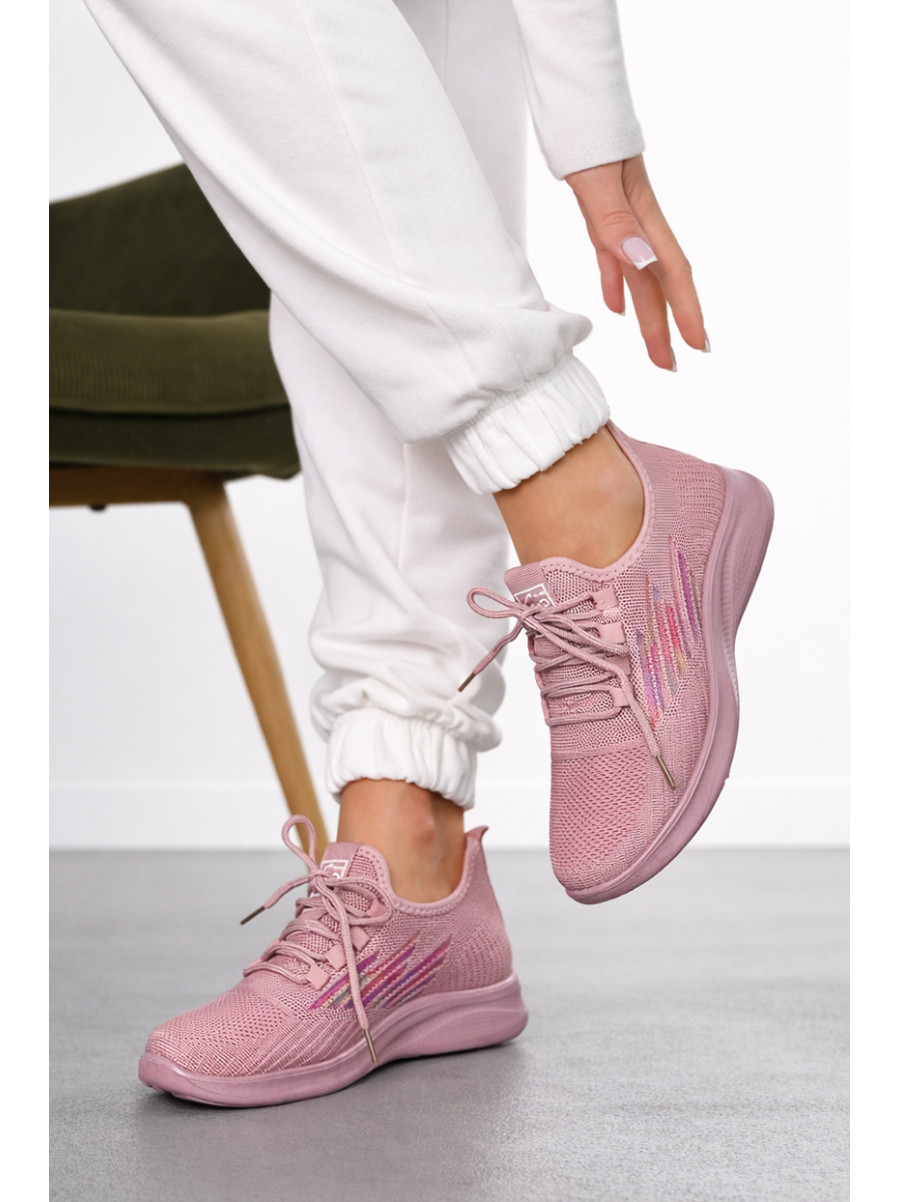 Кроссовки женские розового цвета Уценка м88-8 211293C