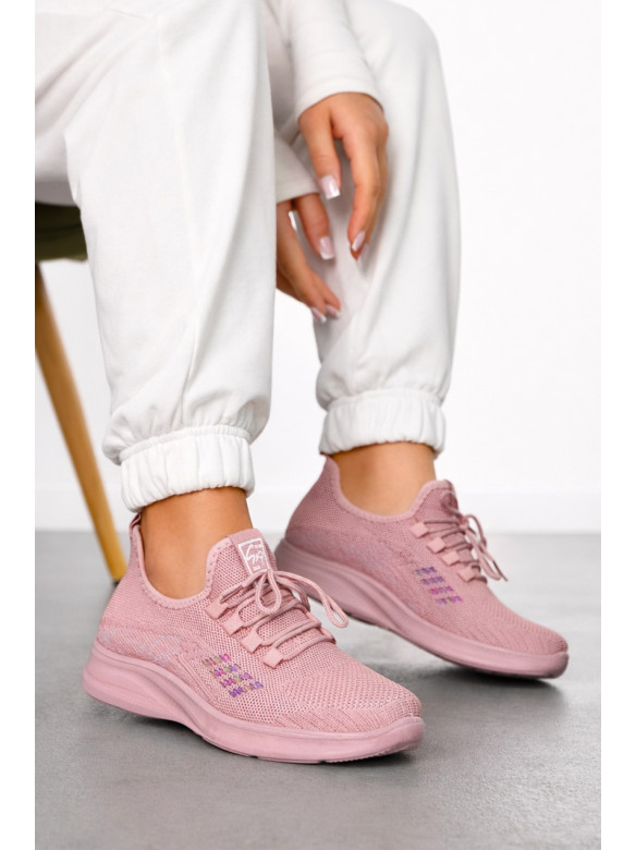 Кроссовки женские розового цвета Уценка м86-8 211296C