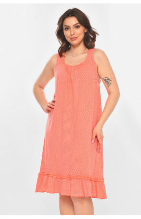 Ночная рубашка женская полубатальная тёмно-розового цвета с принтом 338 211297C