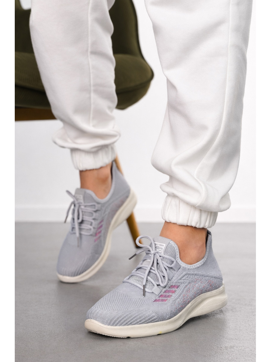 Кроссовки женские серого цвета Уценка м85-8 211298C