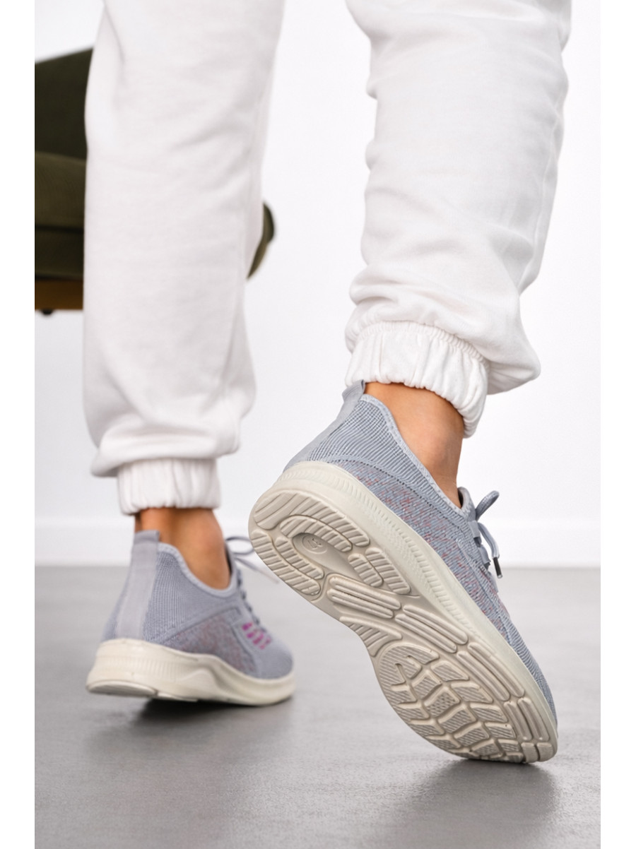 Кроссовки женские серого цвета Уценка м85-8 211298C