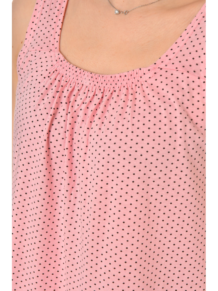 Ночная рубашка женская полубатальная розового цвета с принтом 338 211299C