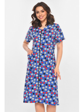 Халат жіночий напівбатальний синього кольору з принтом AN-3050 211328C