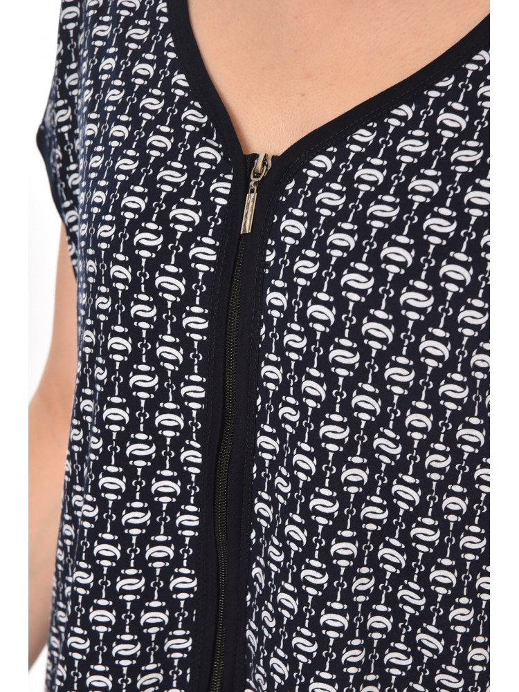 Халат женский батальный тёмно-синего цвета с принтом AN-3300 211332C