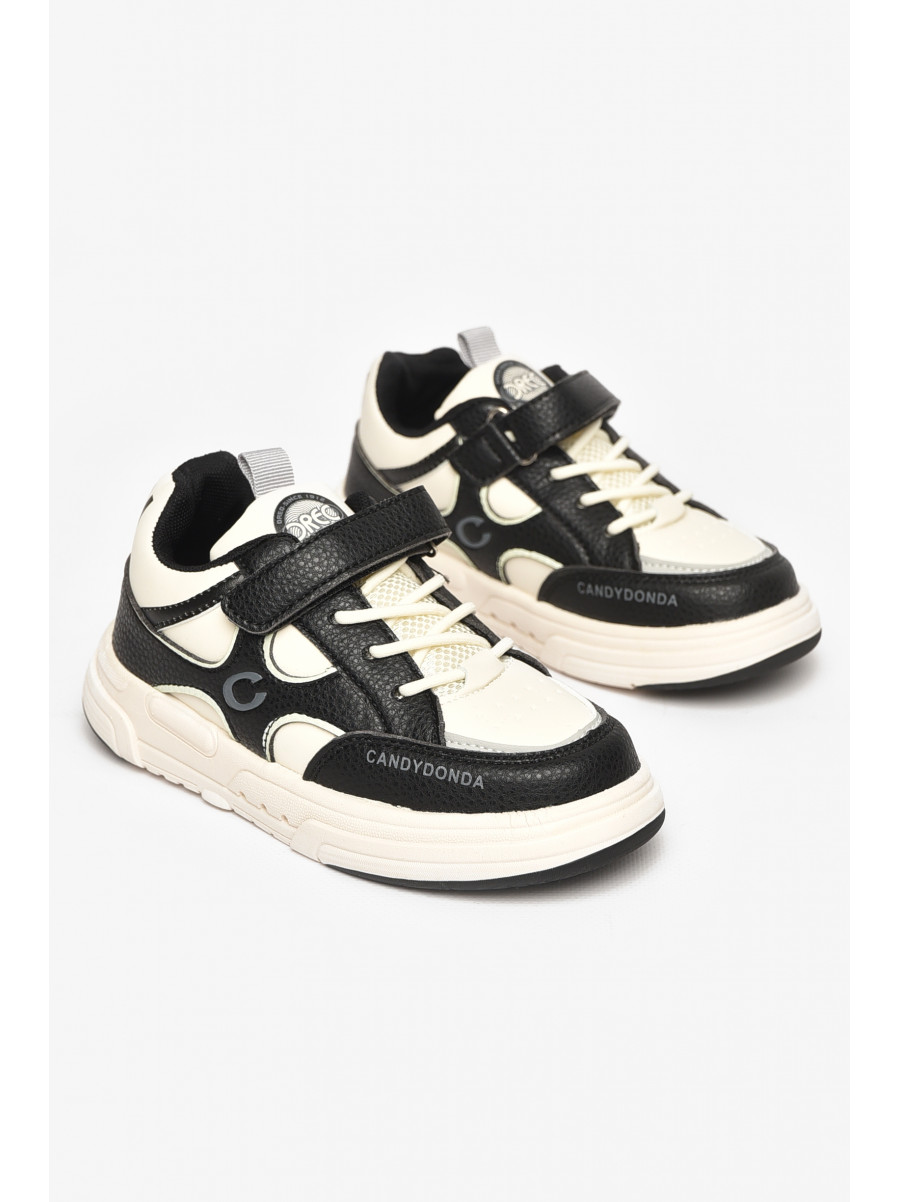 Кроссовки детские молочного цвета на липучке А761-1 211352C