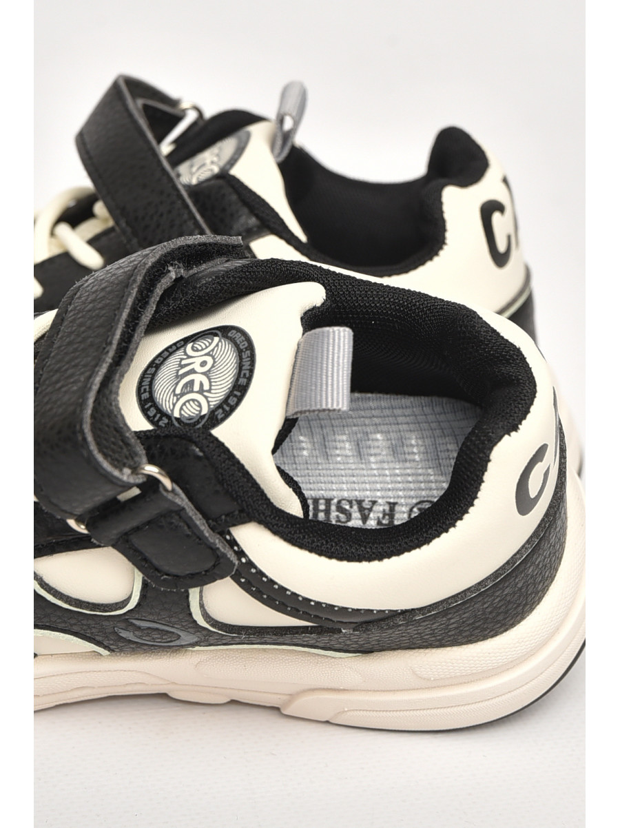 Кроссовки детские молочного цвета на липучке А761-1 211352C