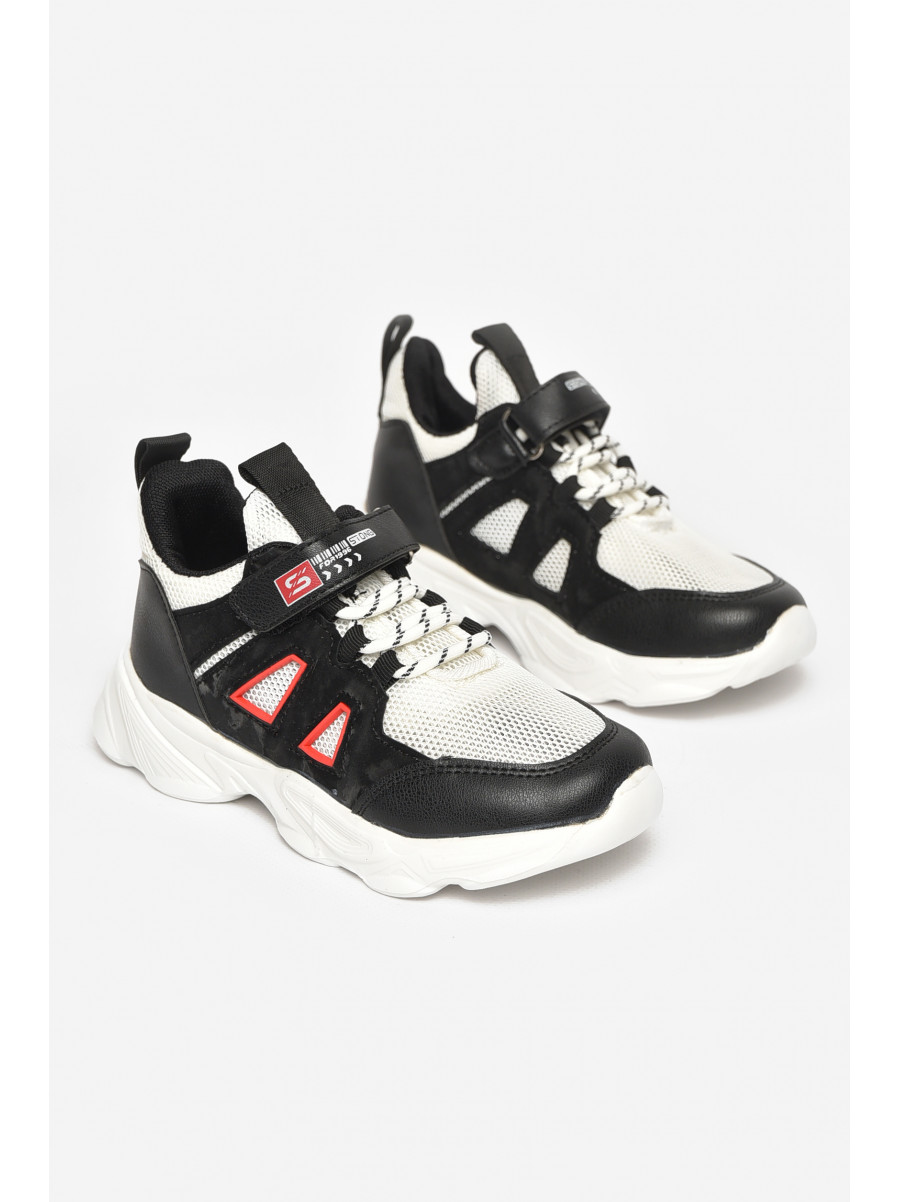 Кроссовки детские черного цвета на липучке В042 211354C