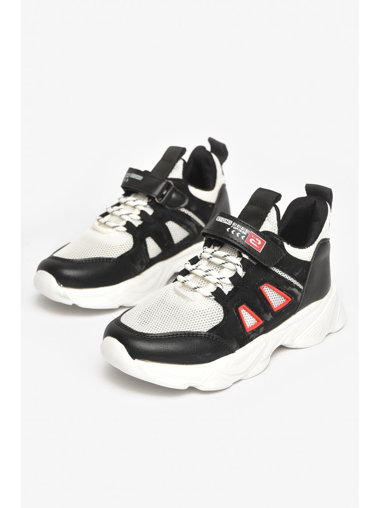 Кроссовки детские черного цвета на липучке В042 211354C