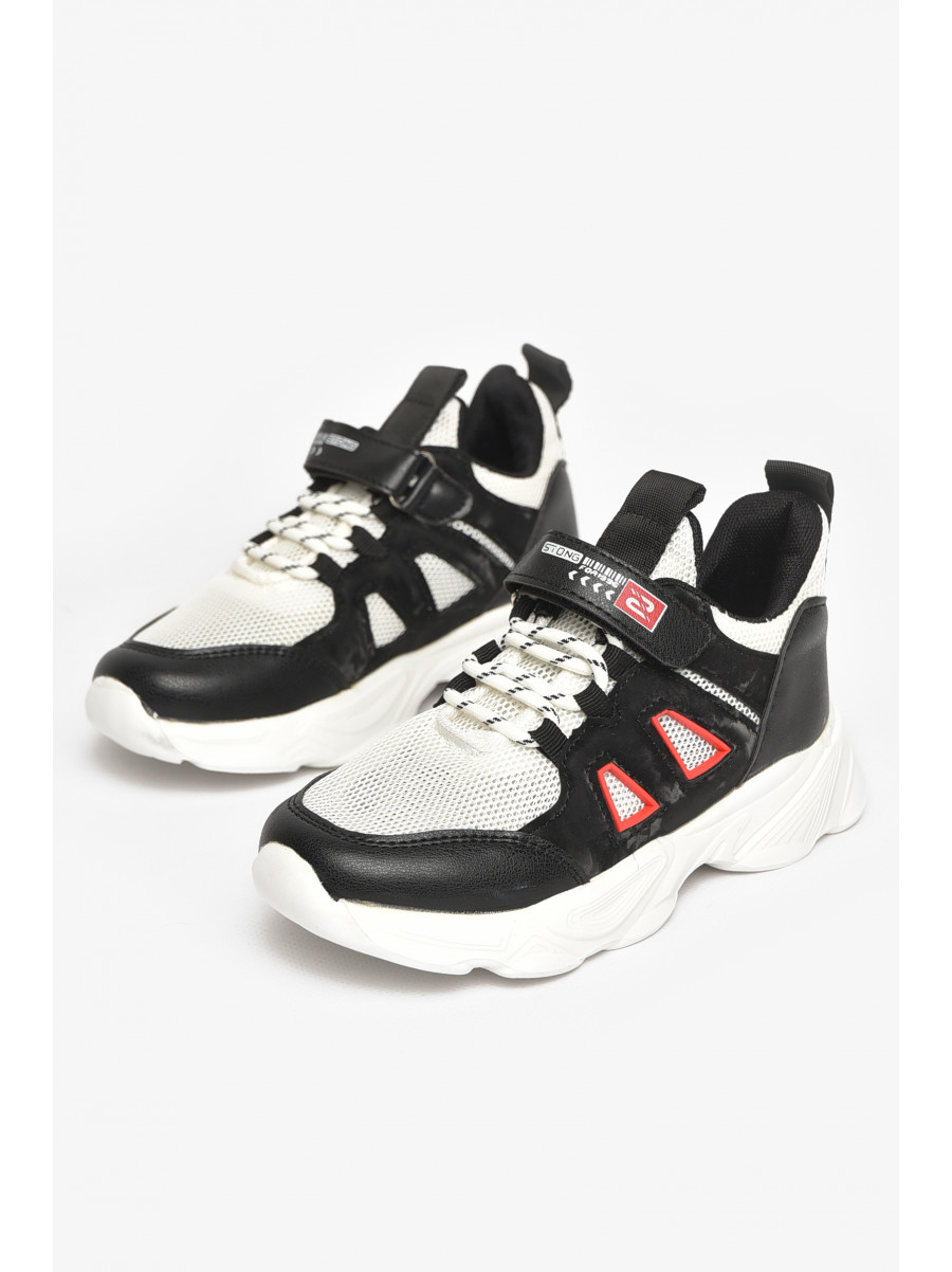 Кроссовки детские черного цвета на липучке В042 211354C