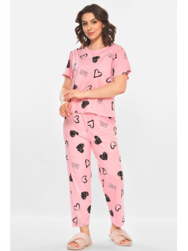 Пижама женская розового цвета 403 211361C