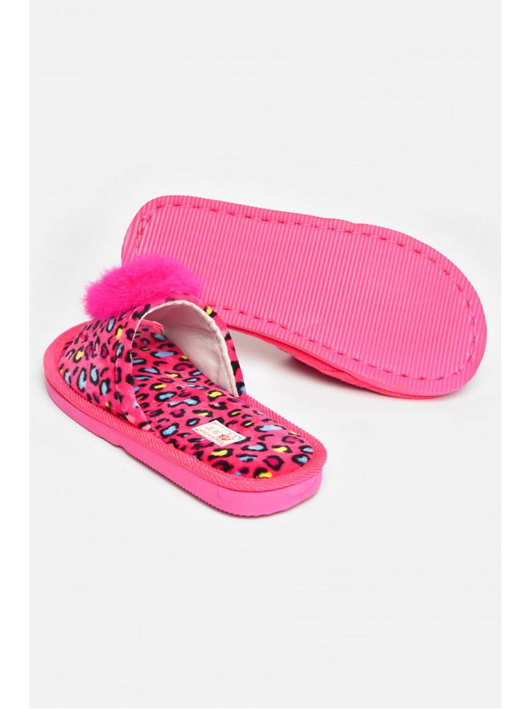 Тапочки домашние женские велюровые розового цвета 211367C