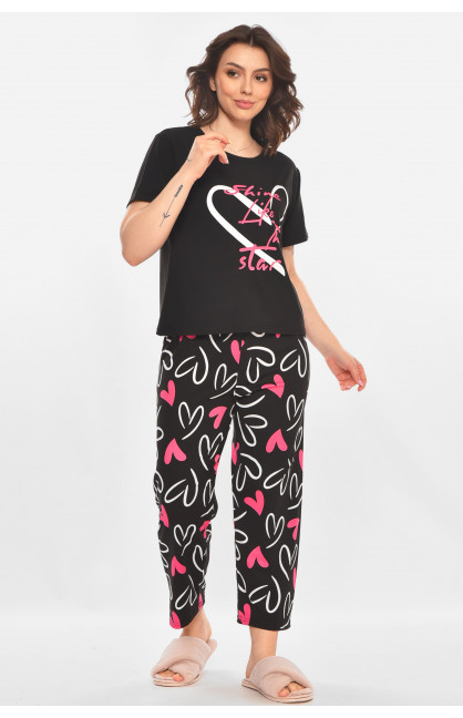 Пижама женская черного цвета 407 211370C