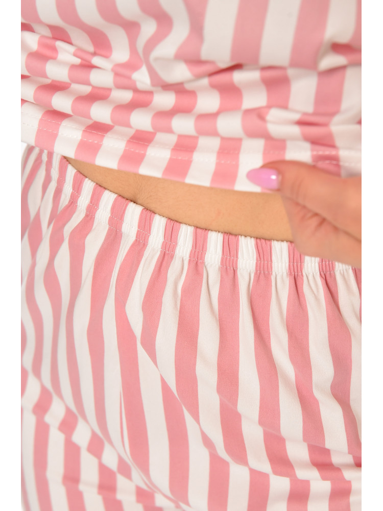 Пижама женская полубатальная розового цвета 706 211379C