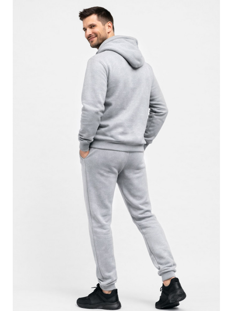 Спортивный костюм мужской на флисе серого цвета 211382C