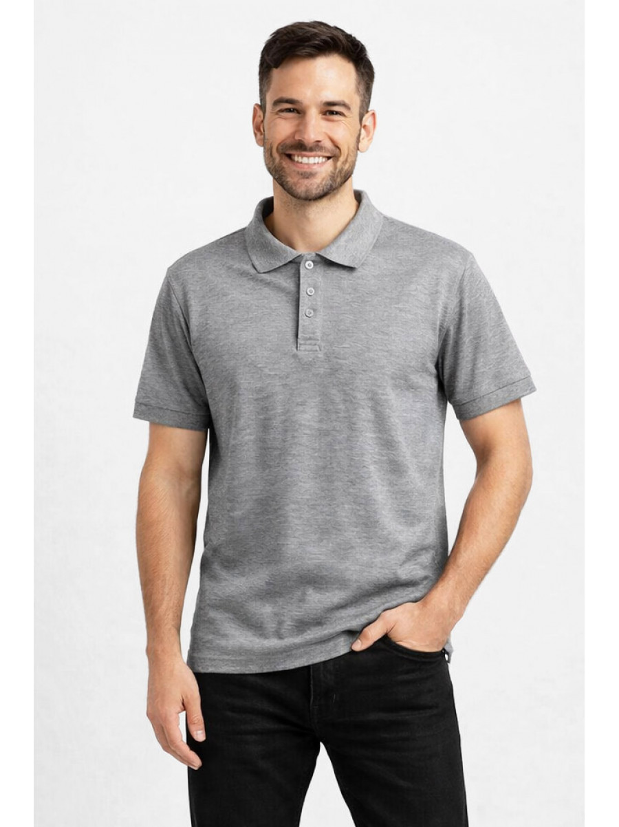 Футболка чоловіча однотонна сірого кольору 211387C