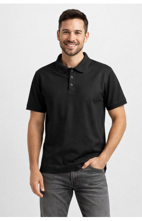 Футболка чоловіча однотонна чорного кольору 211389C Футболка чоловіча однотонна чорного кольору 211389C