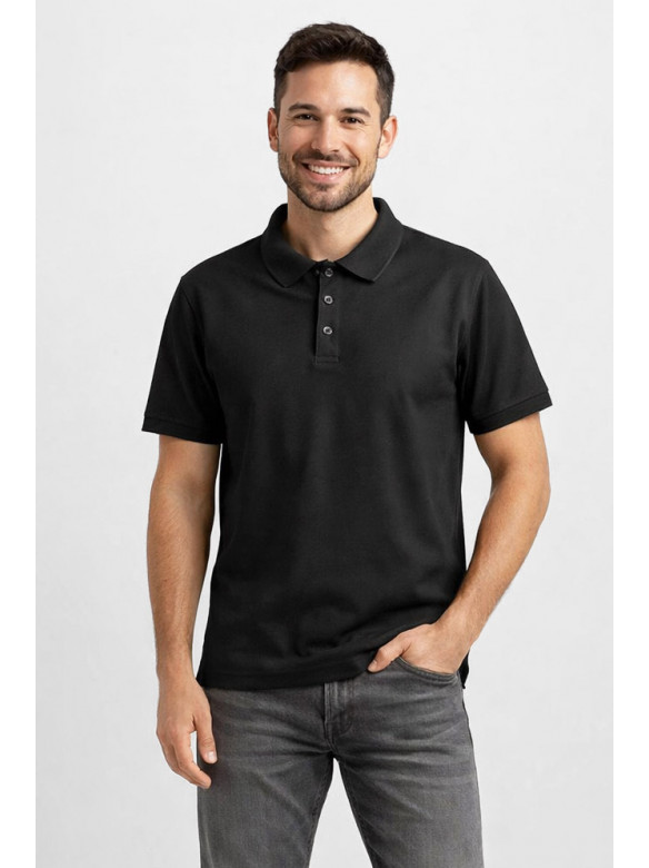 Футболка чоловіча однотонна чорного кольору 211389C