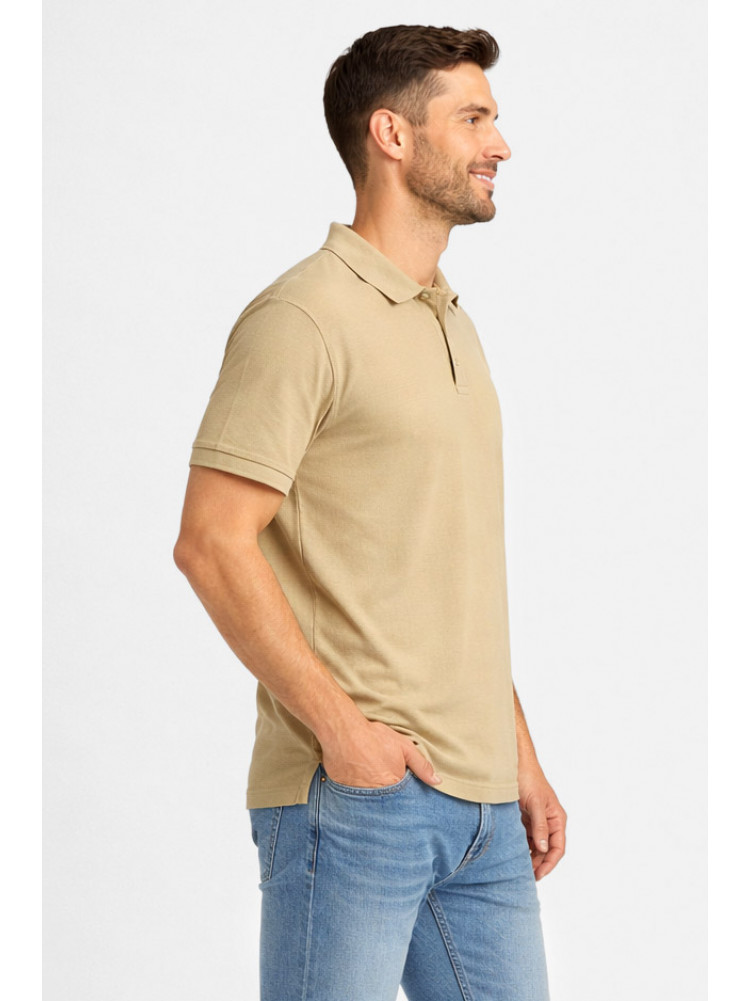 Футболка чоловіча однотонна бежевого кольору 211390C