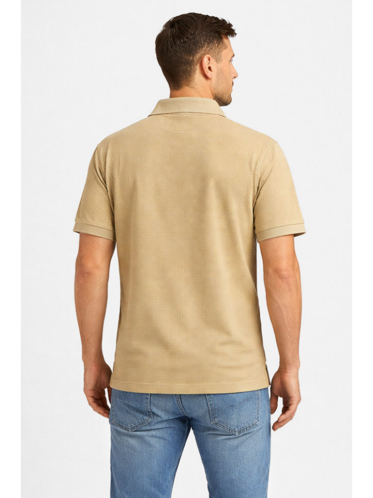 Футболка чоловіча однотонна бежевого кольору 211390C