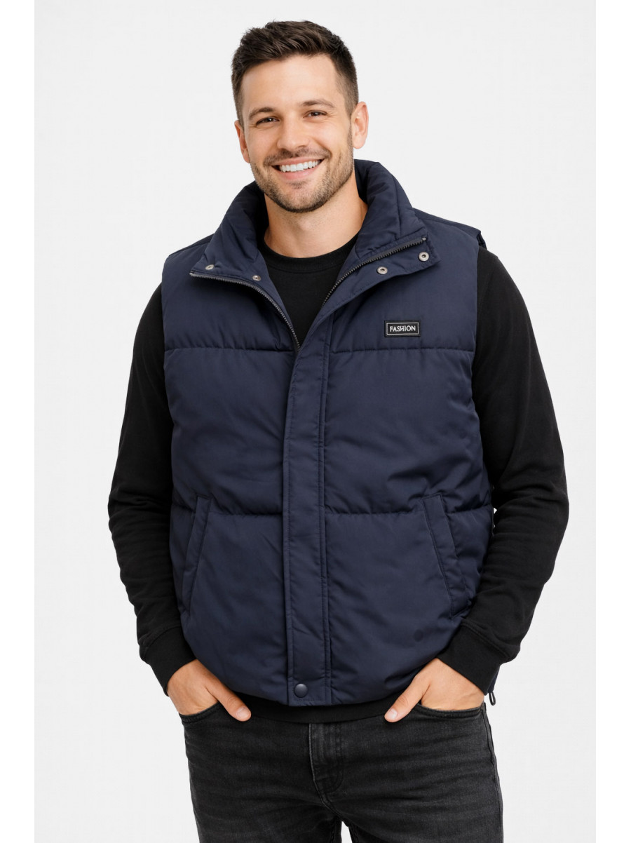 Жилетка мужская демисезонная тёмно-синего цвета b-1 211395C