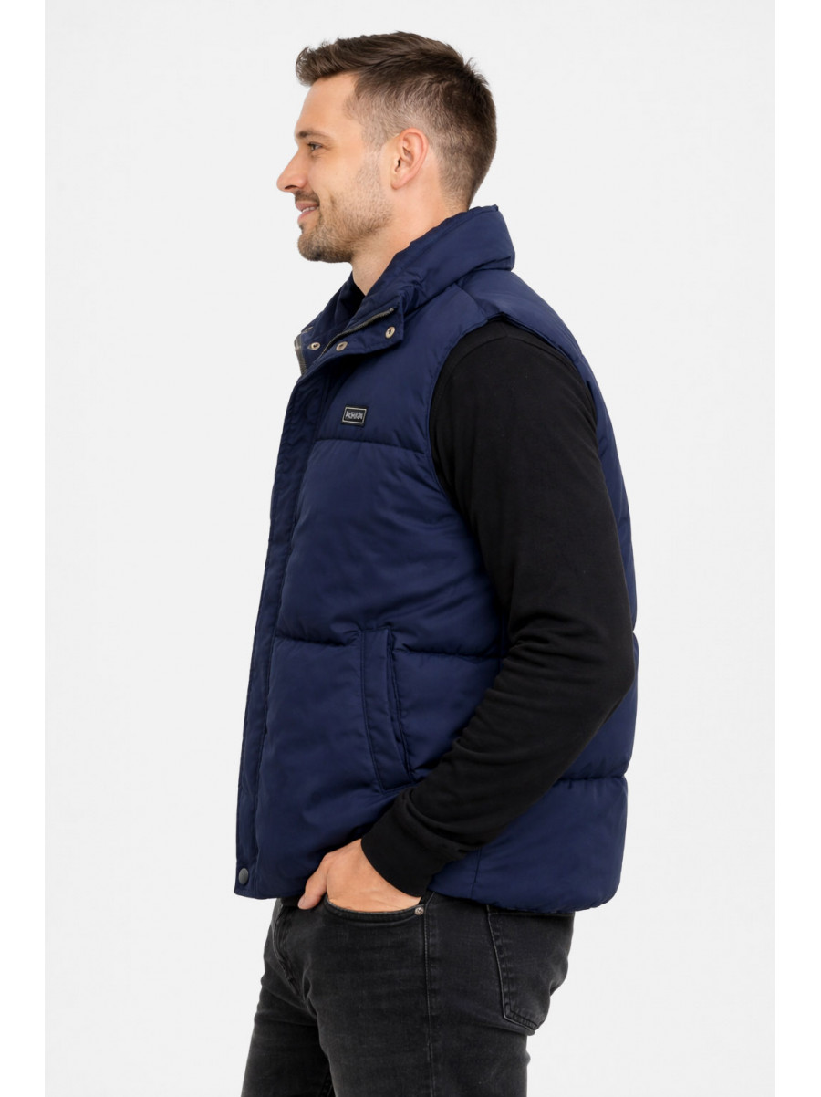 Жилетка мужская демисезонная тёмно-синего цвета b-1 211395C