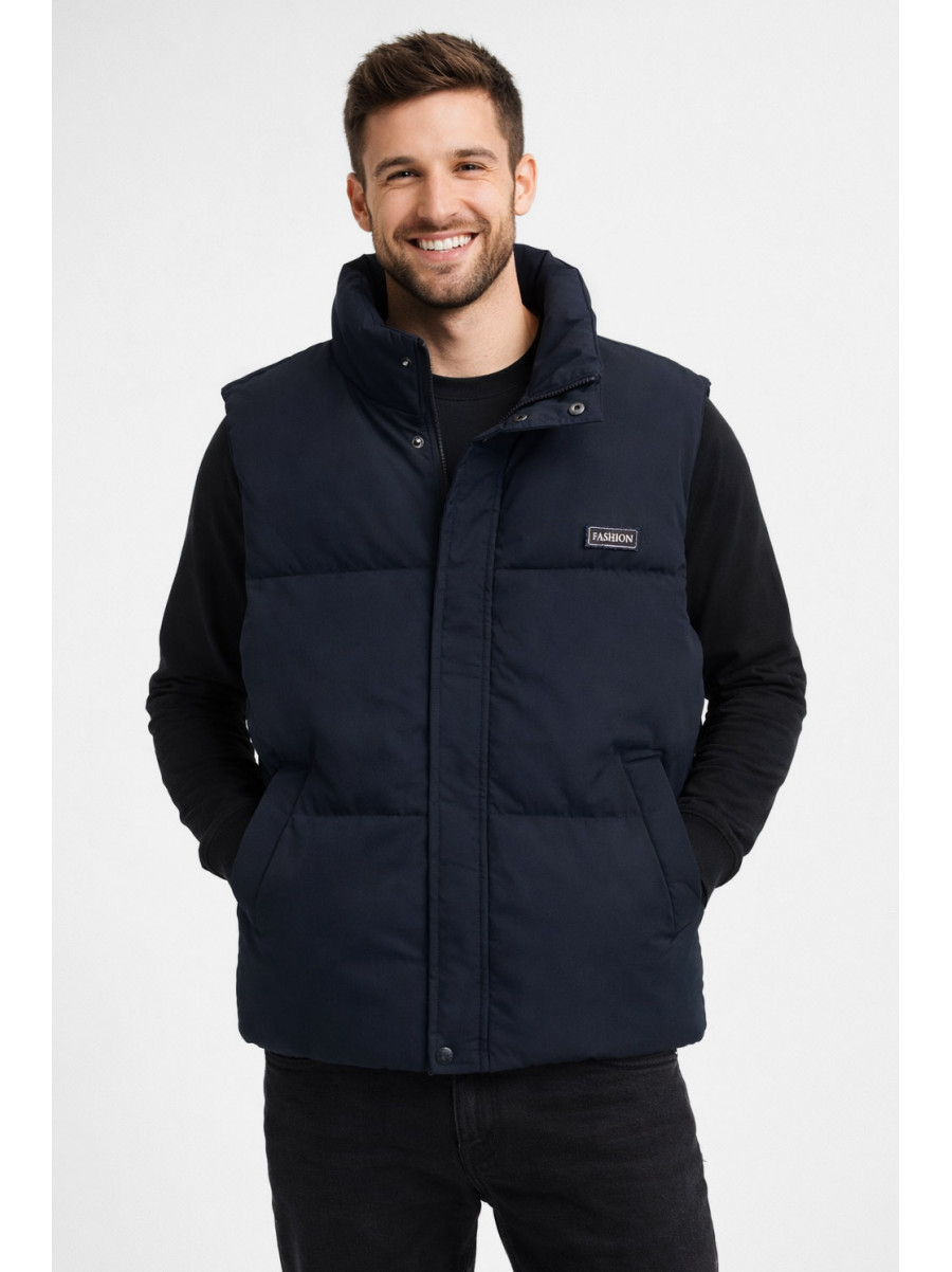 Жилетка мужская демисезонная тёмно-синего цвета b-1 211396C