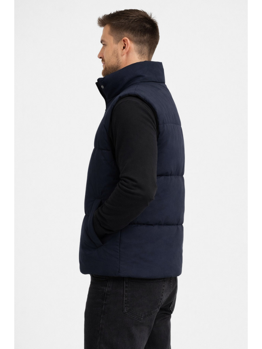 Жилетка мужская демисезонная тёмно-синего цвета b-1 211396C