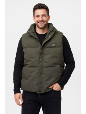 Жилетка мужская демисезонная цвета хаки b-1 211397C