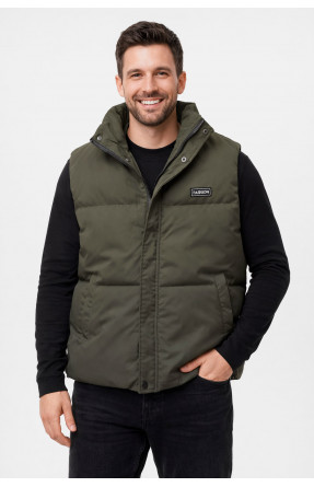 Жилетка мужская демисезонная цвета хаки b-1 211397C