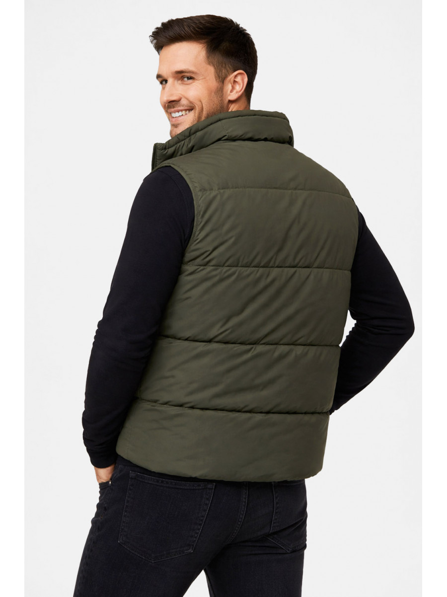 Жилетка чоловіча демісезонна кольору хакі b-1 211397C