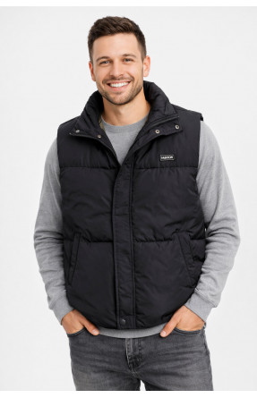 Жилетка мужская демисезонная черного цвета b-1 211399C