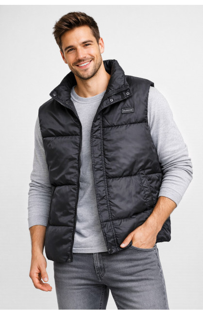 Жилетка чоловіча демісезонна чорного кольору b-1 211400C