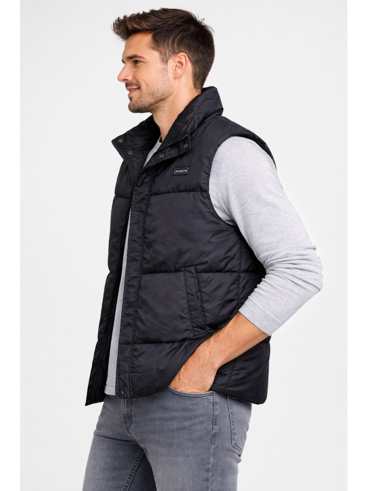 Жилетка мужская демисезонная черного цвета b-1 211400C
