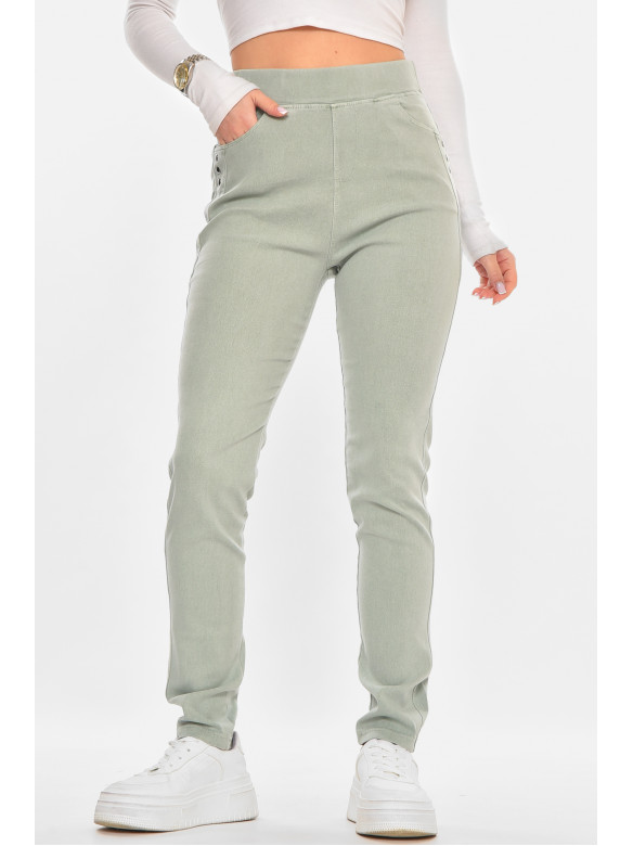 Лосины женские однотонные мятного цвета А4052-3 211404C