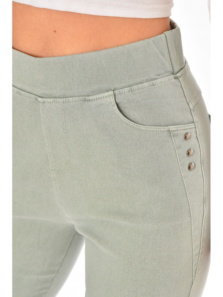 Лосины женские однотонные мятного цвета А4052-3 211404C