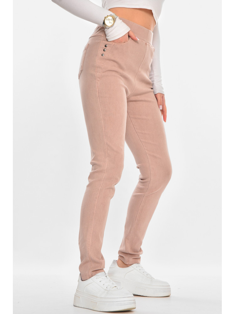 Лосины женские однотонные пудрового цвета А4052-3 211417C