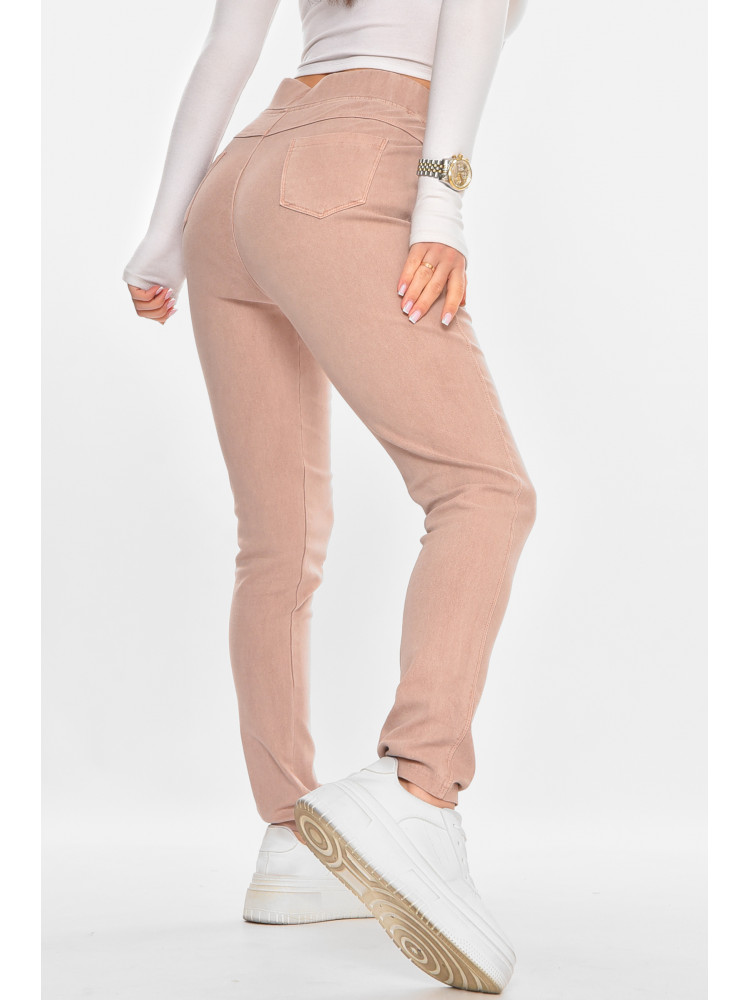 Лосины женские однотонные пудрового цвета А4052-3 211417C