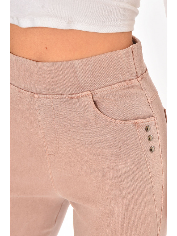 Лосины женские однотонные пудрового цвета А4052-3 211417C