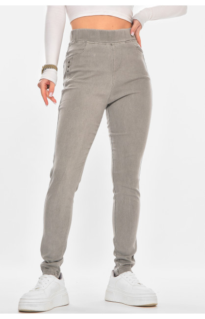 Лосины женские однотонные серого цвета А4052-3 211420C Лосины женские однотонные серого цвета А4052-3 211420C