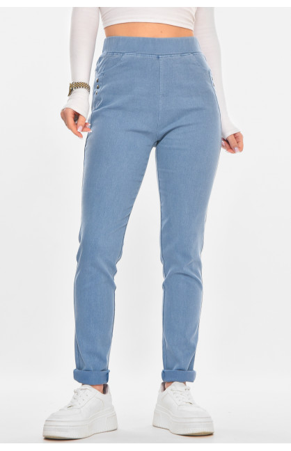 Лосины женские однотонные голубого цвета А4052-3 211425C