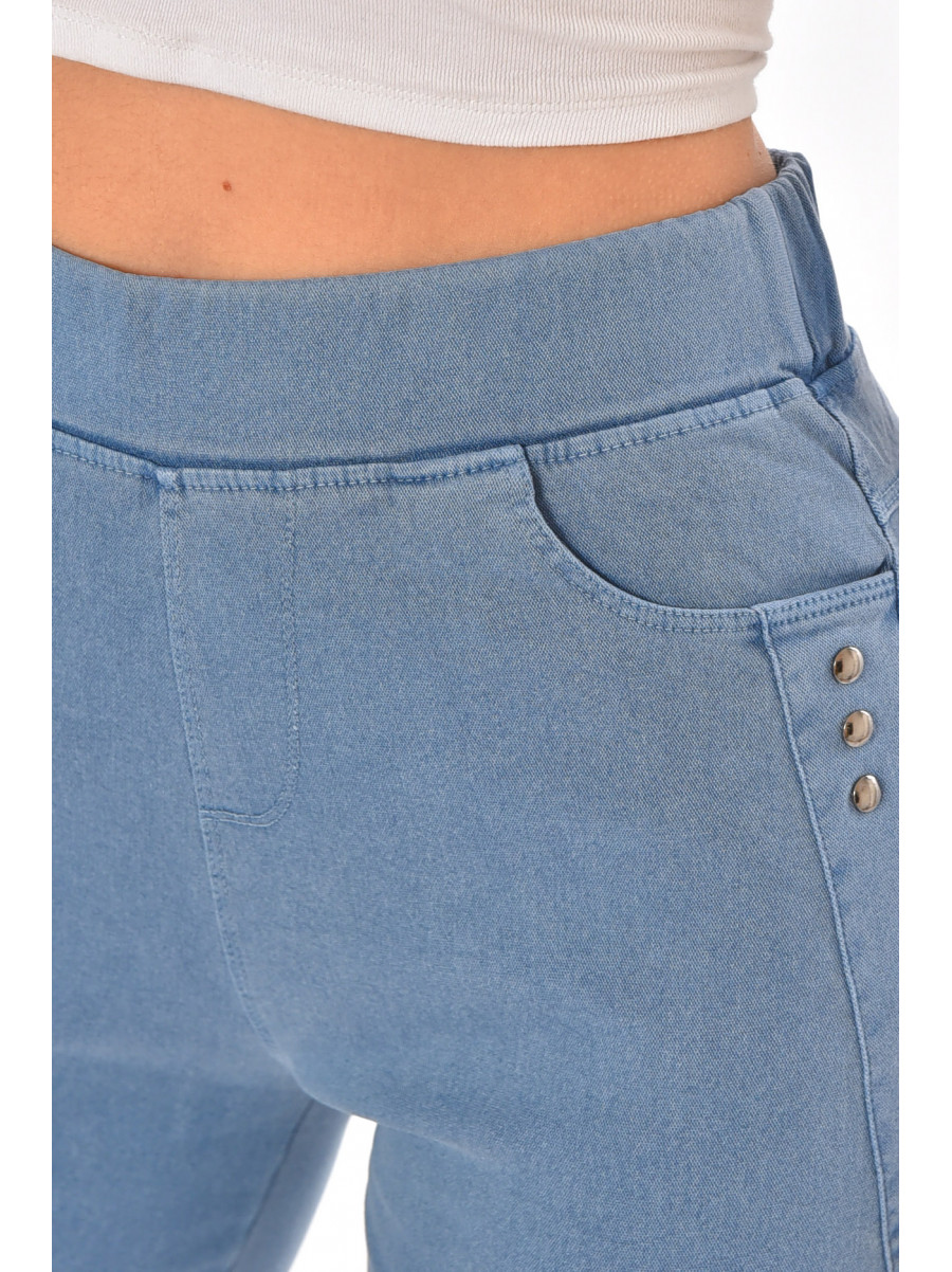Лосины женские однотонные голубого цвета А4052-3 211425C