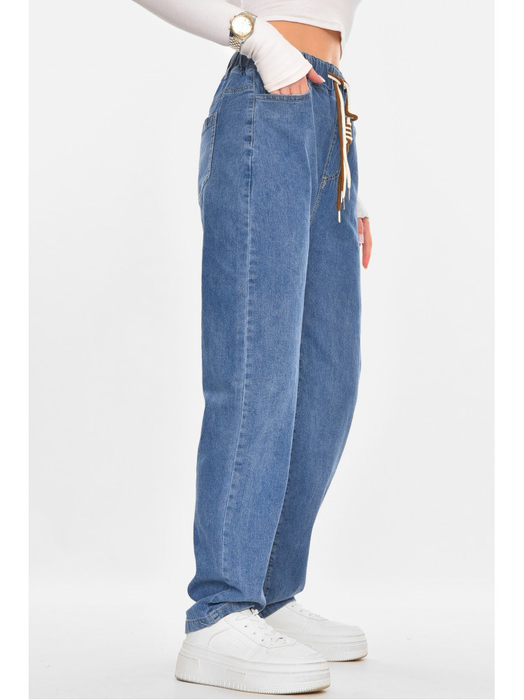 Джинсы женские однотонные синего цвета 785-1А 211441C