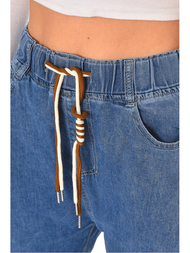 Джинсы женские однотонные синего цвета 785-1А 211441C