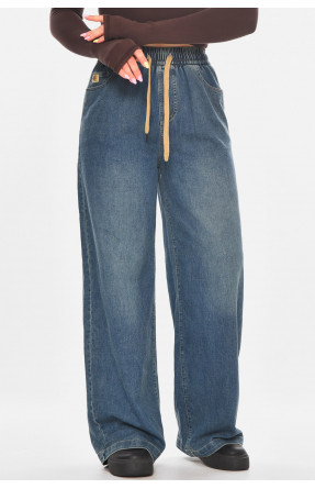 Джинсы женские однотонные синего цвета 540-2 211443C