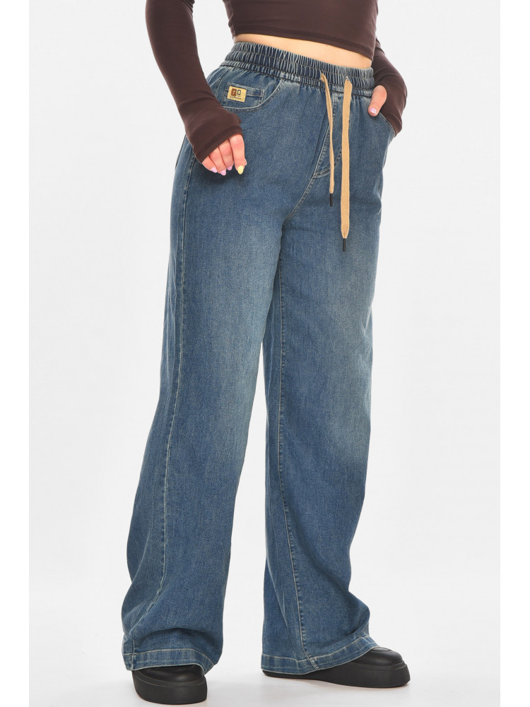 Джинсы женские однотонные синего цвета 540-2 211443C