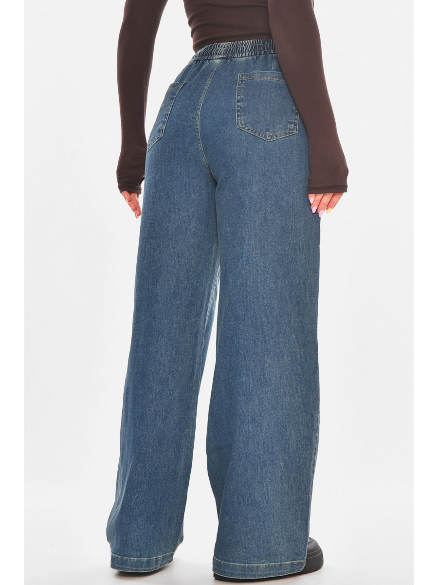 Джинсы женские однотонные синего цвета 540-2 211443C