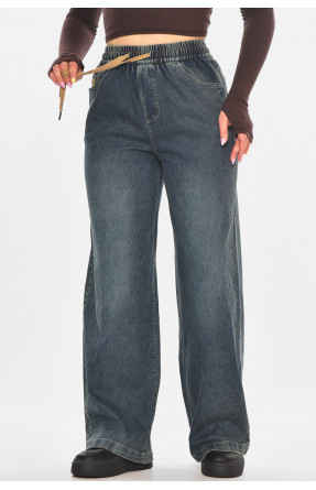 Джинсы женские однотонные тёмно-синего цвета 540-2 211449C