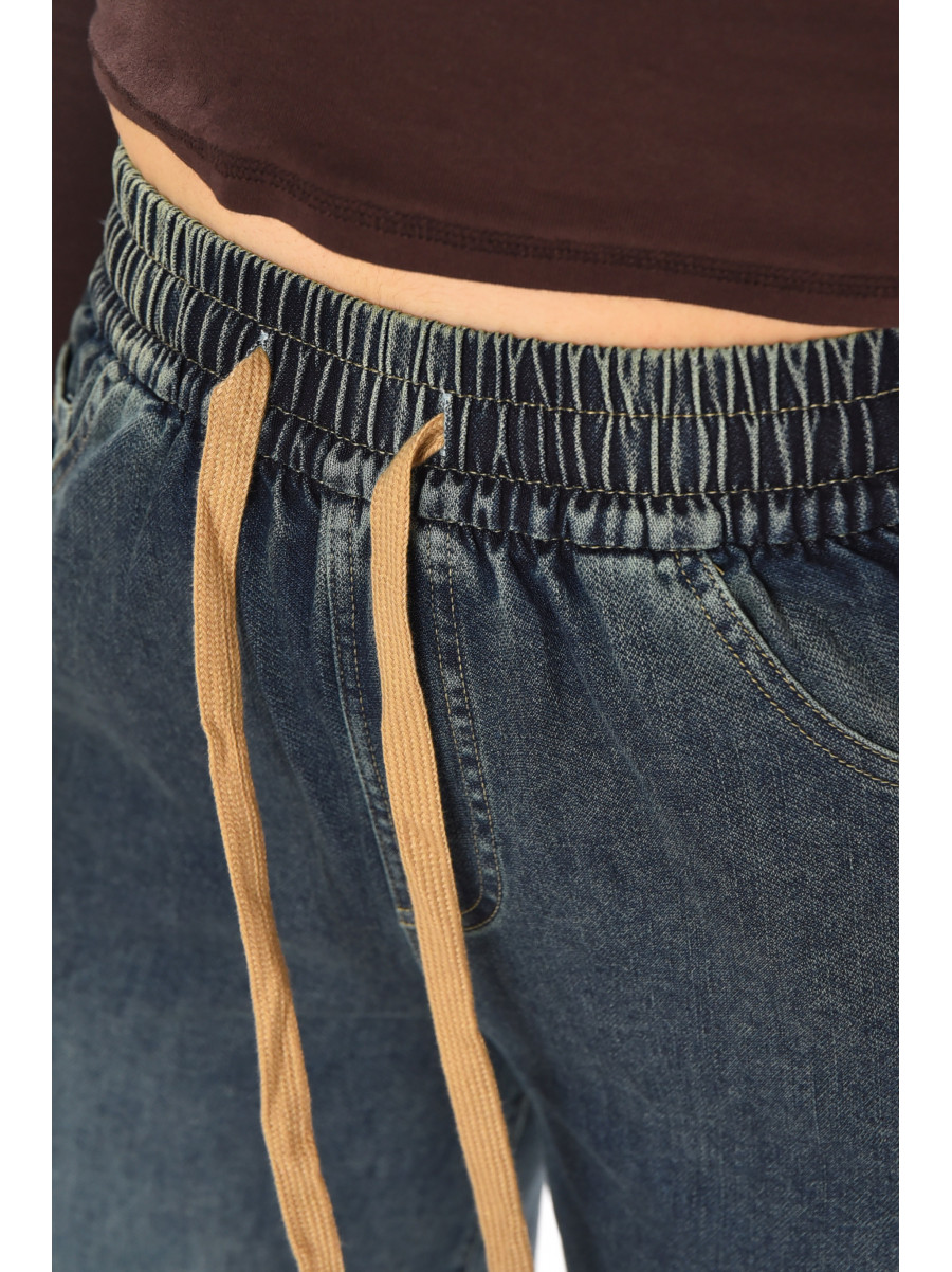 Джинсы женские однотонные тёмно-синего цвета 540-2 211449C