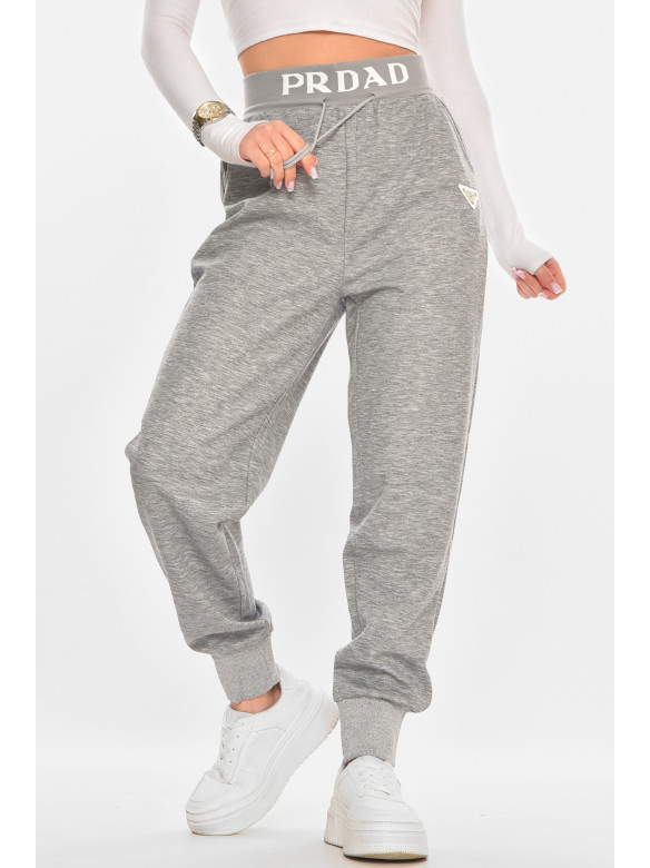 Штаны женские однотонные серого цвета 211454C